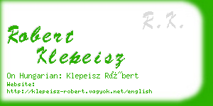 robert klepeisz business card